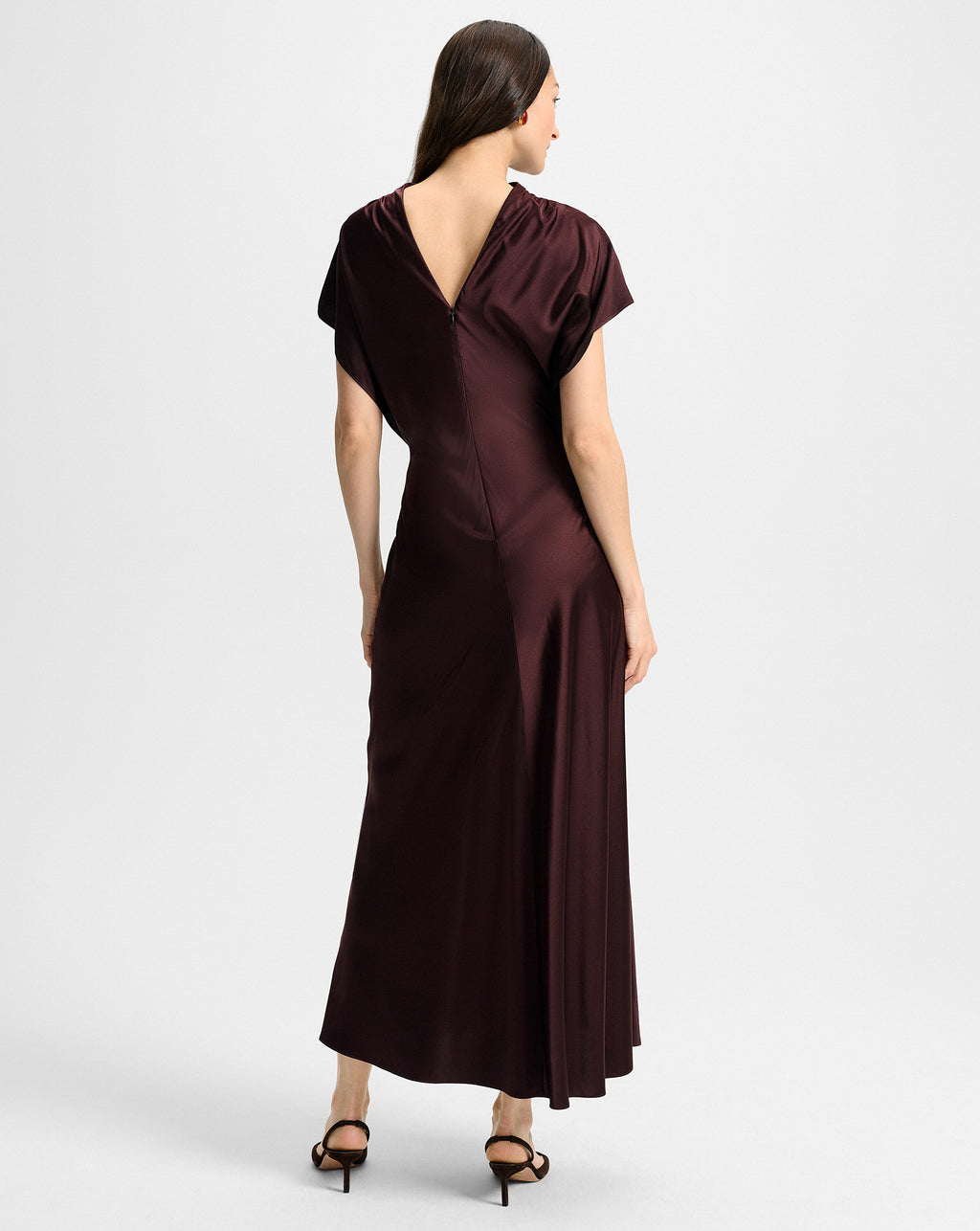 Veronica Beard Redgrave Silk Midi Dress - Dark Currant