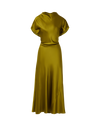 Veronica Beard Redgrave Silk Midi Dress - Moss