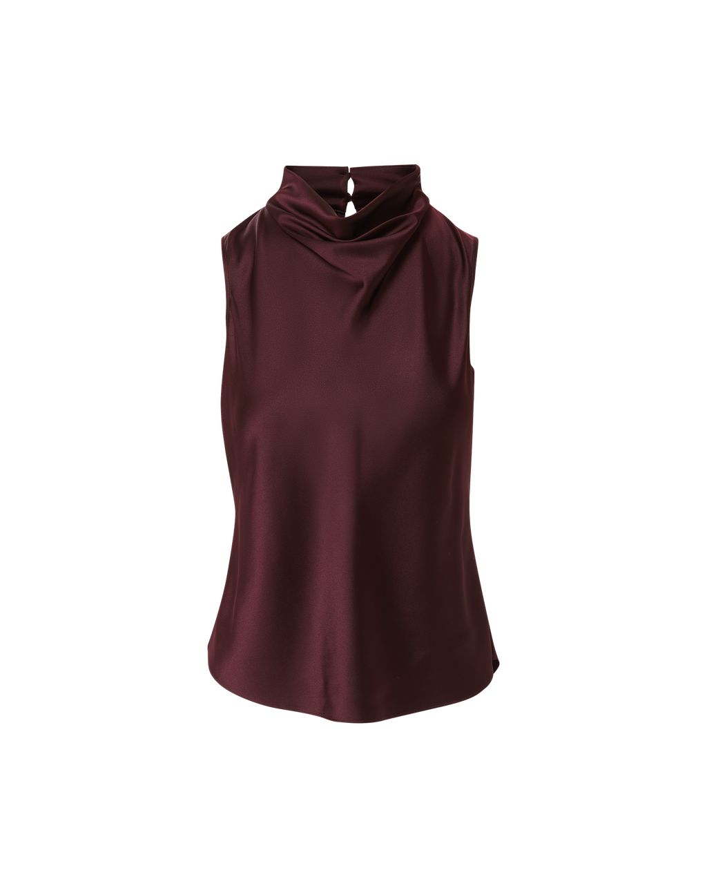 Veronica Beard Tam Silk Sleeveless Top - Dark Currant