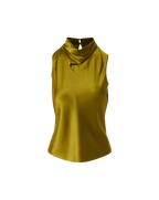 Veronica Beard Tam Silk Sleeveless Top - Moss