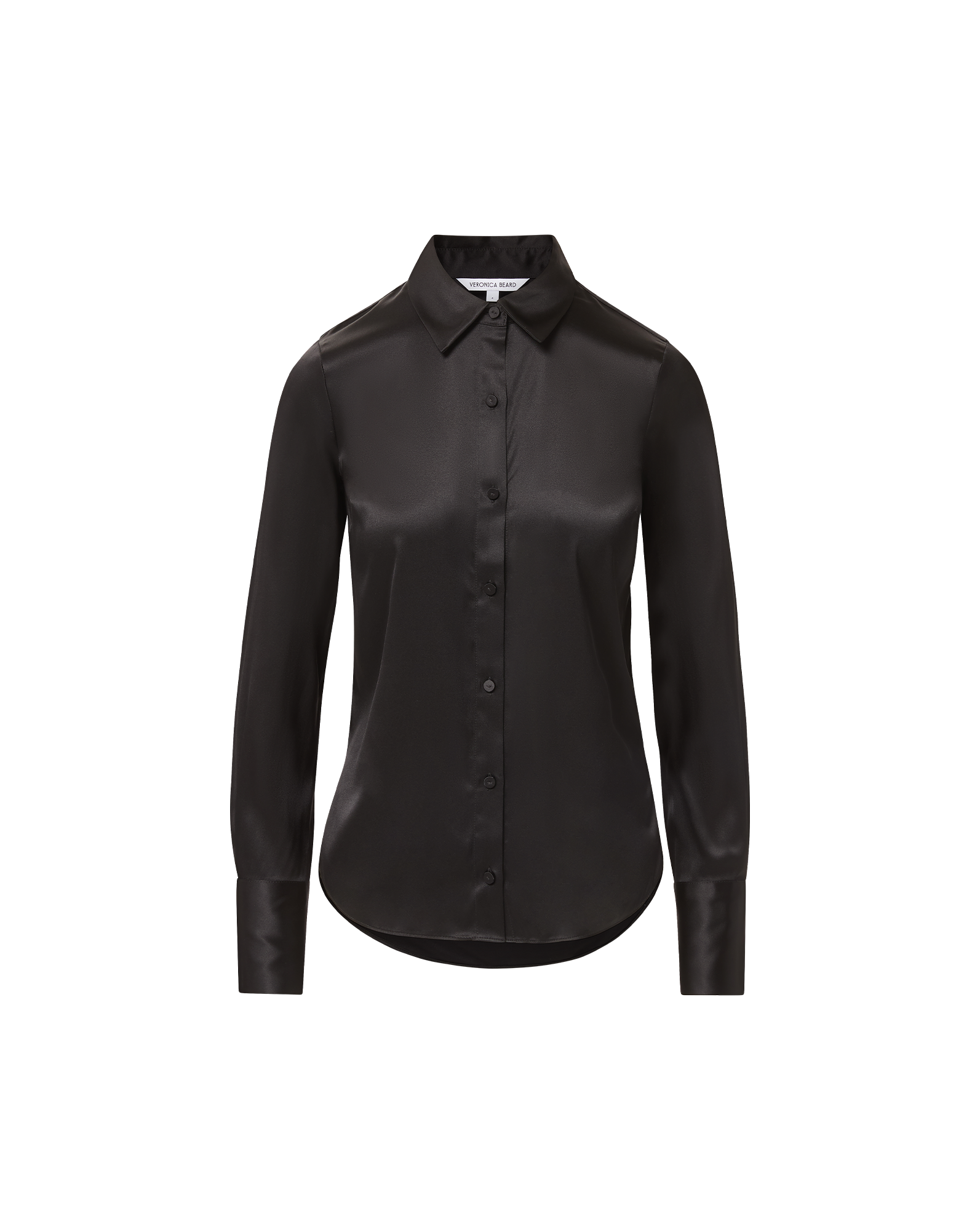 Veronica Beard Monique Silk Button-Down Shirt - Black