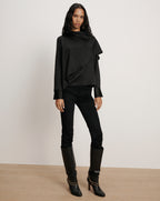 Veronica Beard Daleney Scarf Blouse - Black