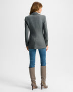 Veronica Beard Ryanne Wool Jersey Jacket - Medium Heather Grey