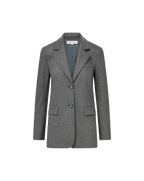 Veronica Beard Ryanne Wool Jersey Jacket - Medium Heather Grey