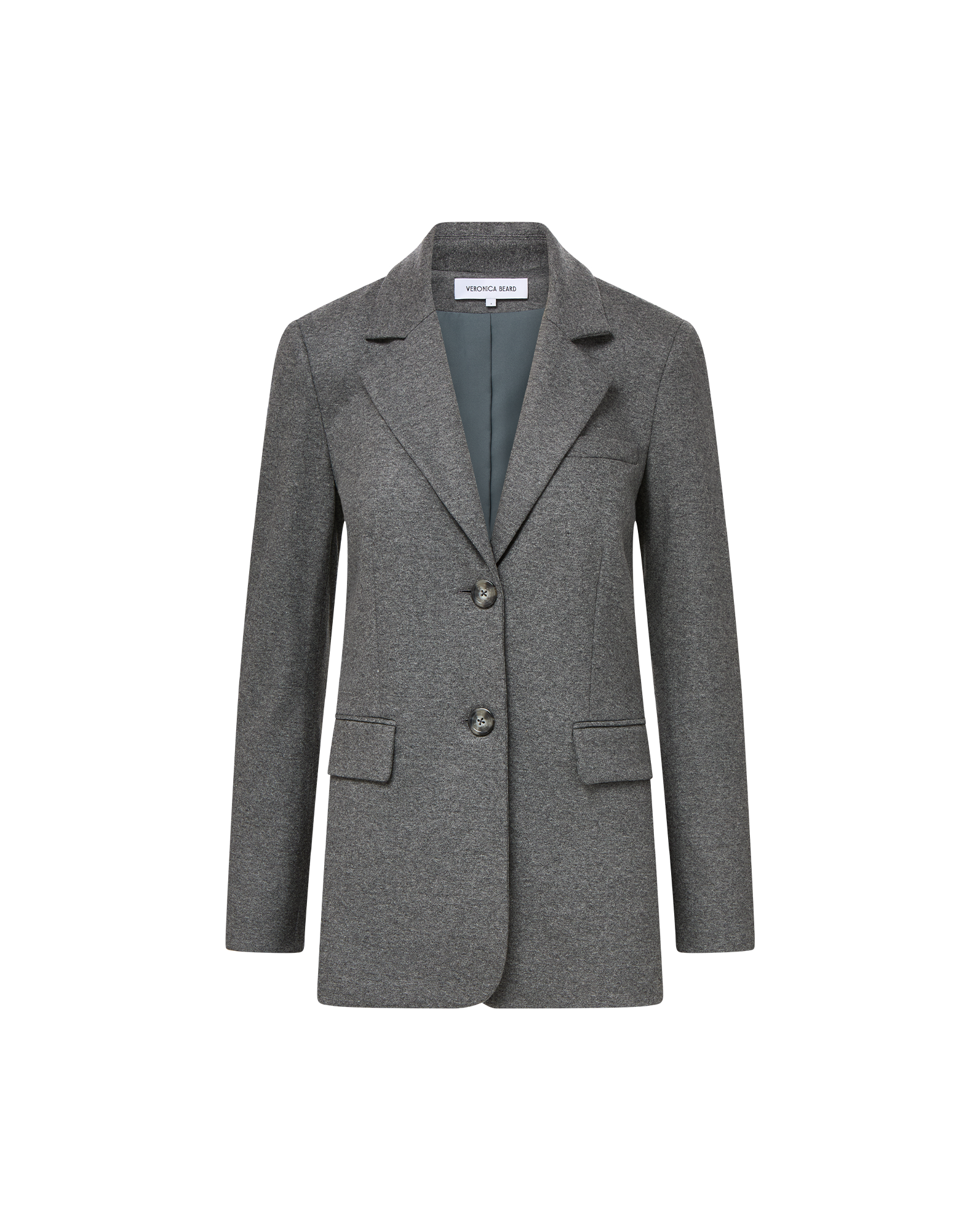 Veronica Beard Ryanne Wool Jersey Jacket - Medium Heather Grey