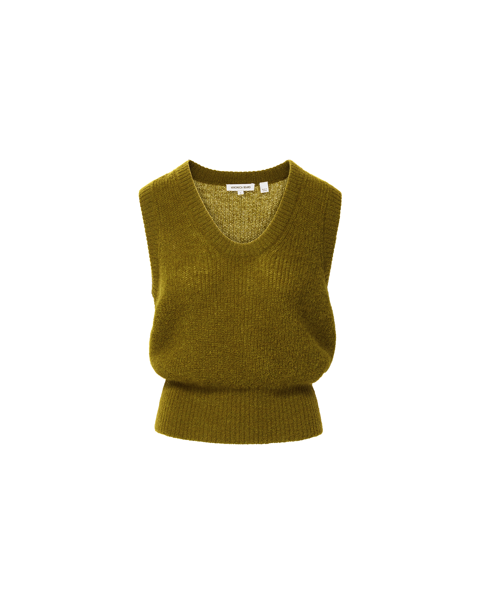 Veronica Beard Jovana Mohair Sweater Vest Moss