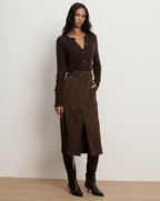 Veronica Beard Gilmour Mohair Cardigan - Dark Umber
