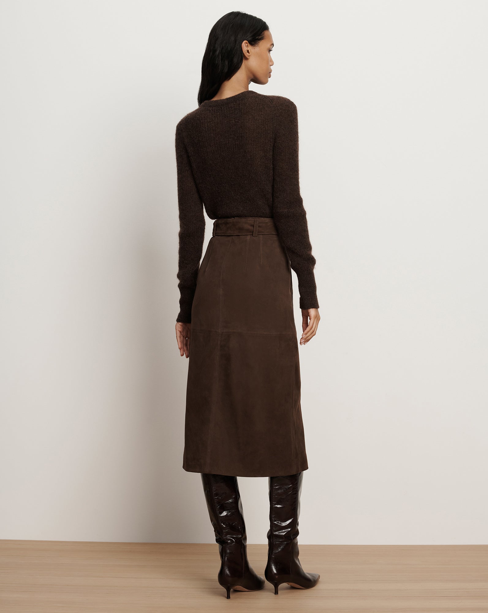 Veronica Beard Gilmour Mohair Cardigan - Dark Umber