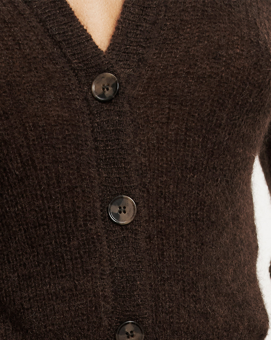 Veronica Beard Gilmour Mohair Cardigan - Dark Umber