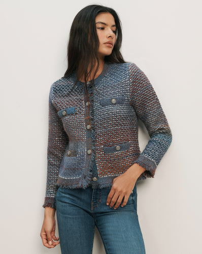 Veronica Beard Sariyah Knit Jacket - Ocean Multi