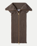 Veronica Beard Beach Cashmere Dickey - Heather Dark Umber