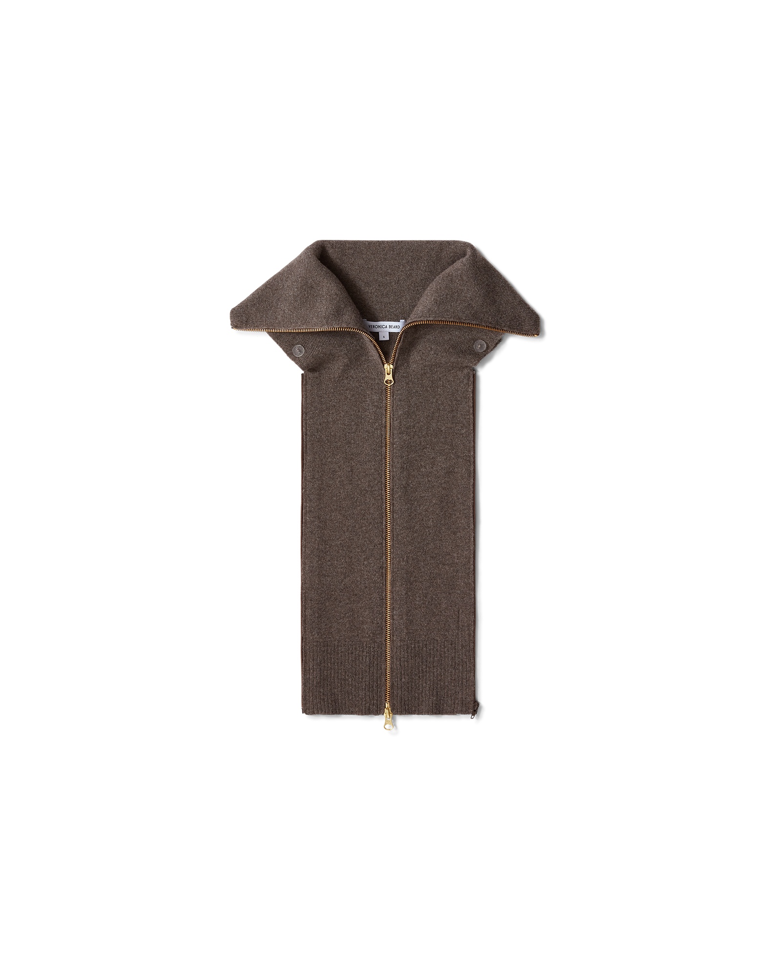 Veronica Beard Beach Cashmere Dickey Heather Dark Umber
