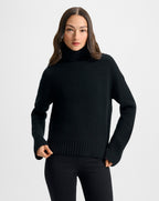 Veronica Beard Matilda Cashmere Turtleneck Sweater - Black