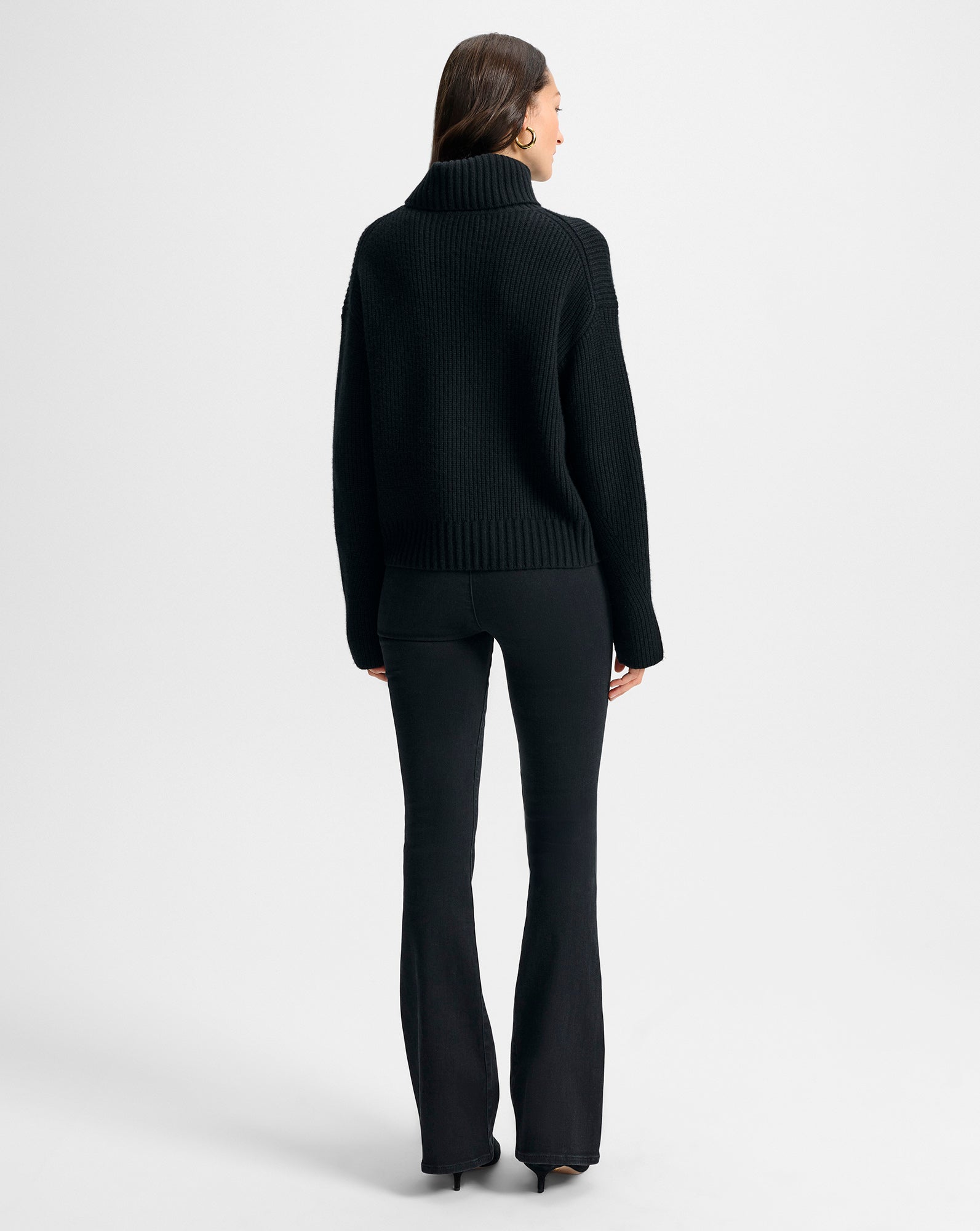 Veronica Beard Matilda Cashmere Turtleneck Sweater - Black