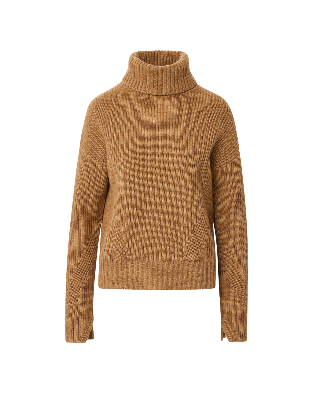 Veronica Beard Matilda Cashmere Turtleneck Sweater Dark Acorn Melange