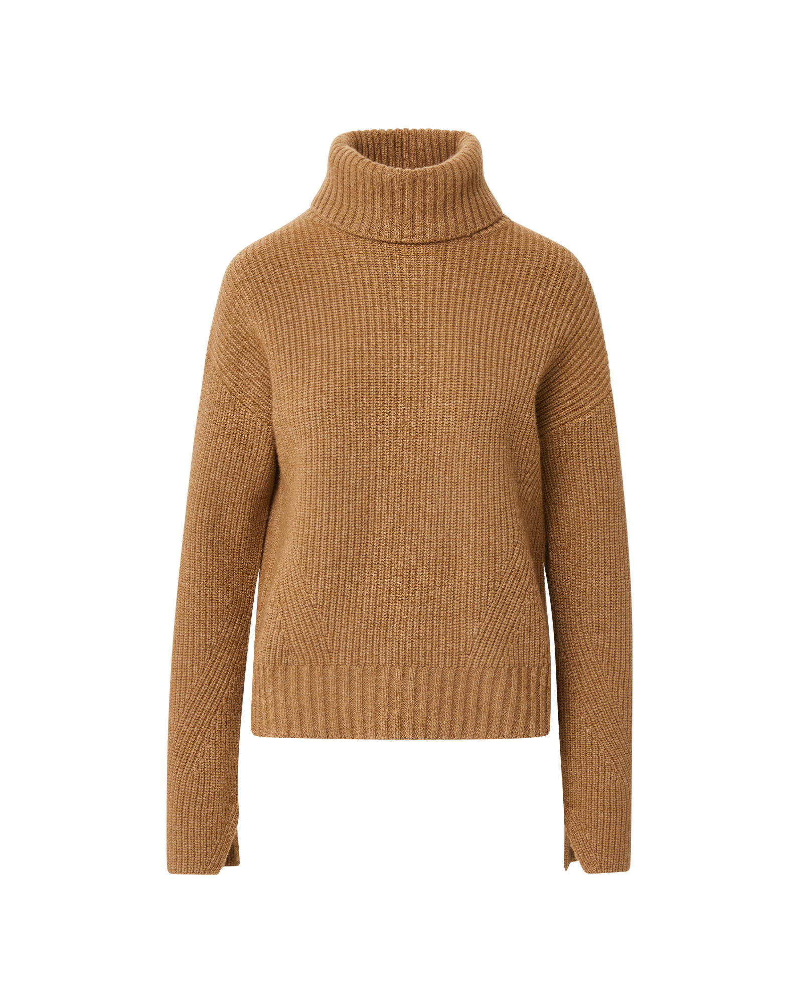 Veronica Beard Matilda Cashmere Turtleneck Sweater Dark Acorn Melange