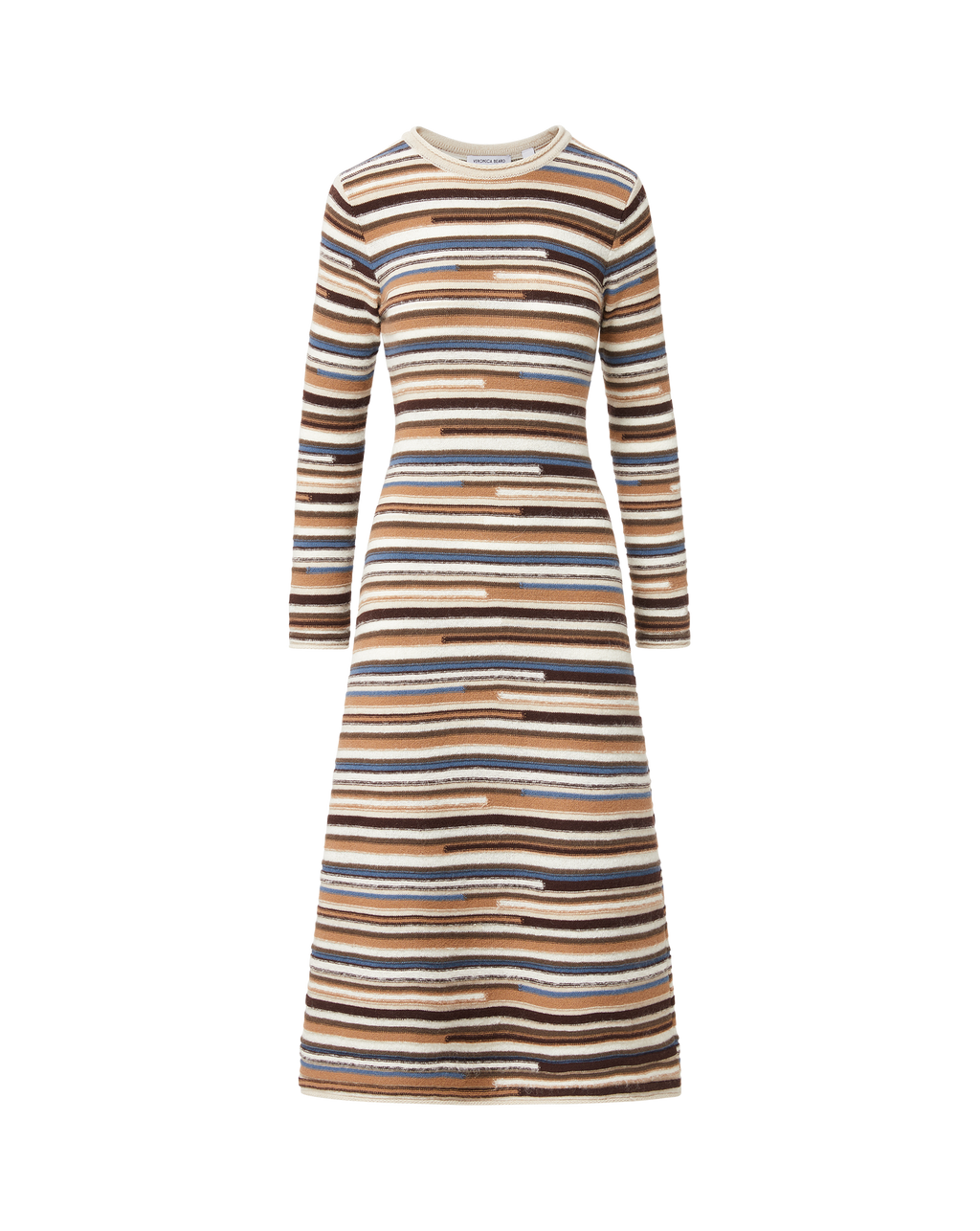 Veronica Beard Sanders Knit Maxi Dress Dark Acorn Multi