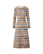 Veronica Beard Sanders Knit Maxi Dress Dark Acorn Multi