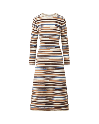 Veronica Beard Sanders Knit Maxi Dress Dark Acorn Multi