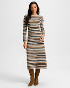 Veronica Beard Sanders Knit Maxi Dress - Dark Acorn Multi