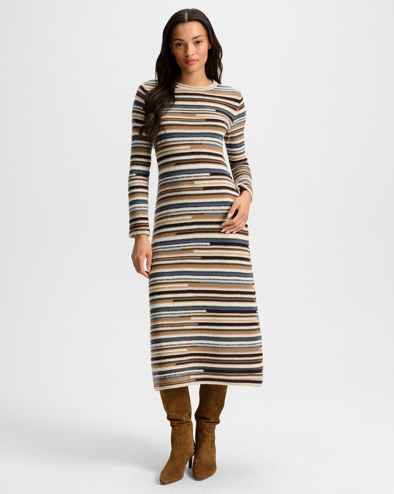 Veronica Beard Sanders Knit Maxi Dress - Dark Acorn Multi