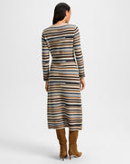 Veronica Beard Sanders Knit Maxi Dress - Dark Acorn Multi