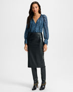 Veronica Beard Holmes Midi Pencil Skirt - Black