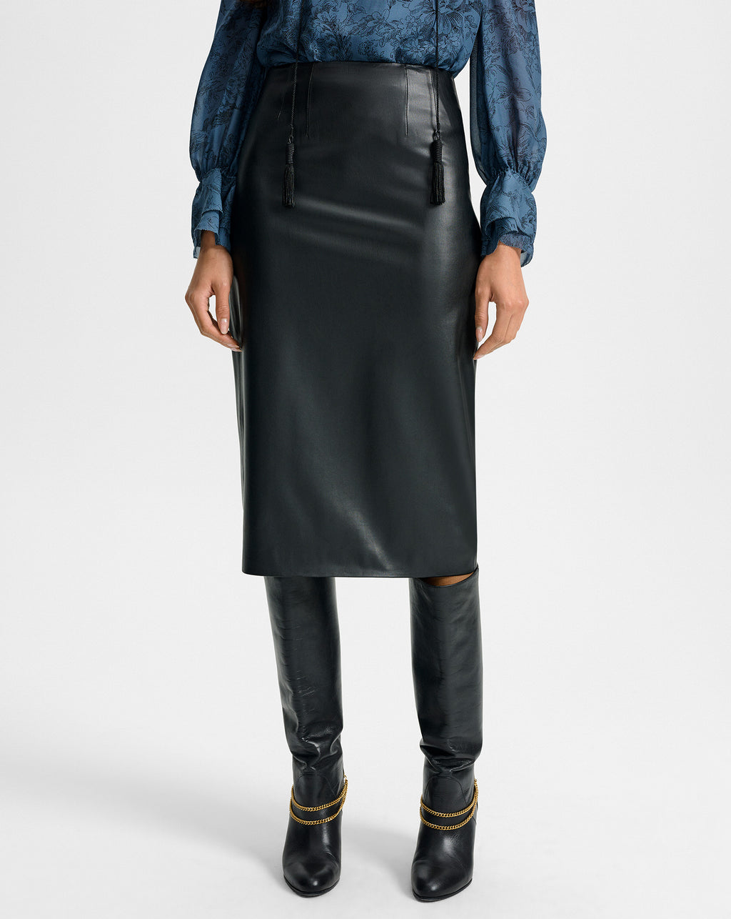 Veronica Beard Holmes Midi Pencil Skirt - Black