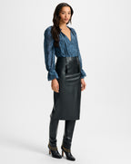 Veronica Beard Holmes Midi Pencil Skirt - Black