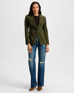Veronica Beard Duane Suede Dickey Jacket - Cypress