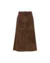 Veronica Beard Alexie Suede Midi Skirt - Mocha