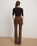 Veronica Beard Gracie Suede Flare Pant - Mocha