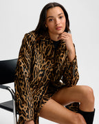 Veronica Beard Ohemia Calf Hair Mini Skirt - Camel Multi