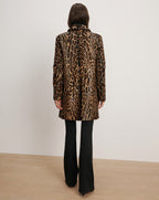 Veronica Beard Shelley Calf Hair Dickey Coat - Camel Multi