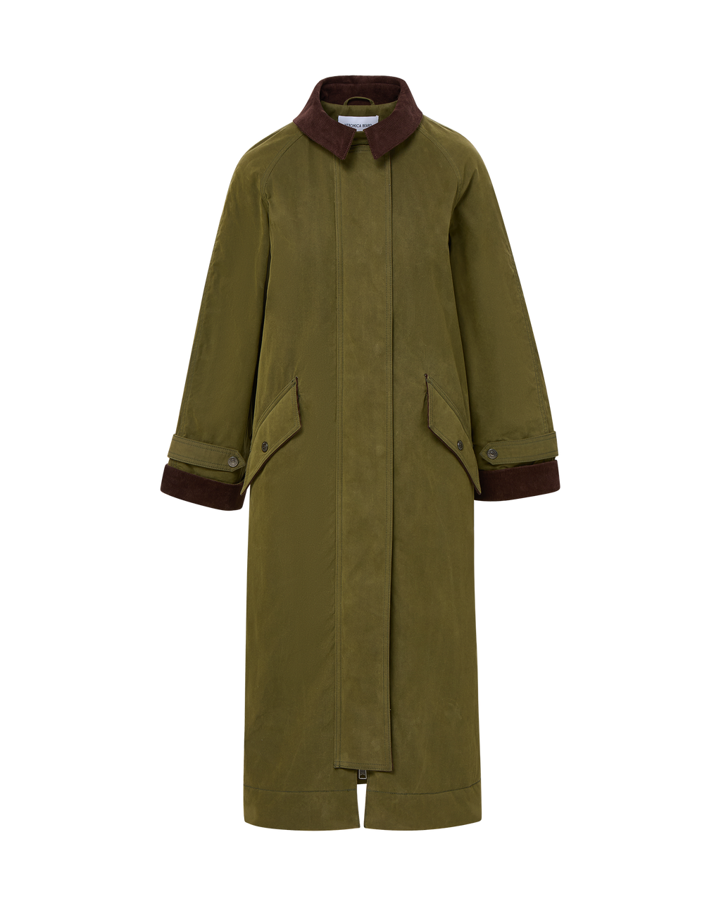 Veronica Beard Dietz Wax-Coated Field Coat Army