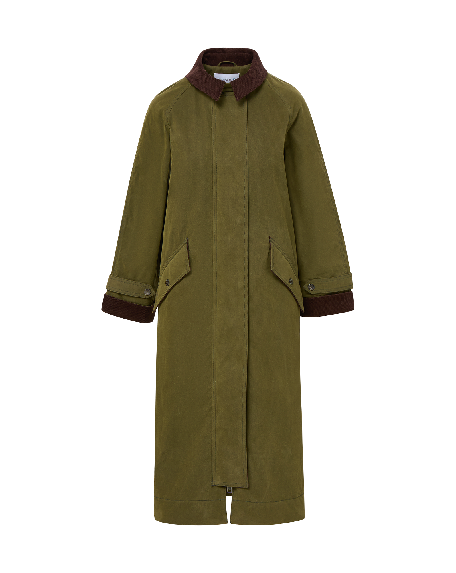 Veronica Beard Dietz Wax-Coated Field Coat Army