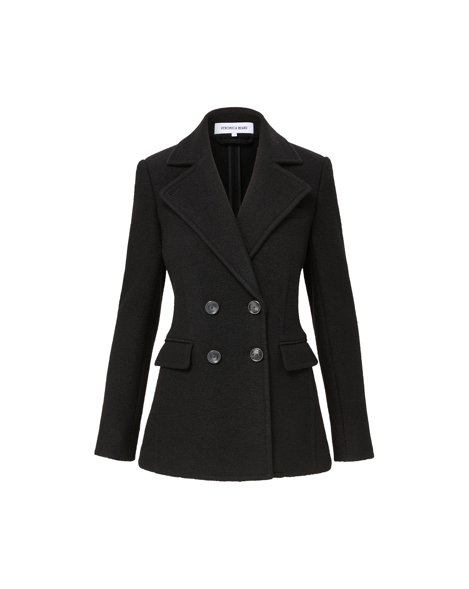 Veronica Beard Duran Wool Coat - Black