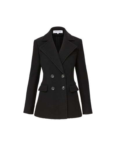 Veronica Beard Duran Wool Coat - Black