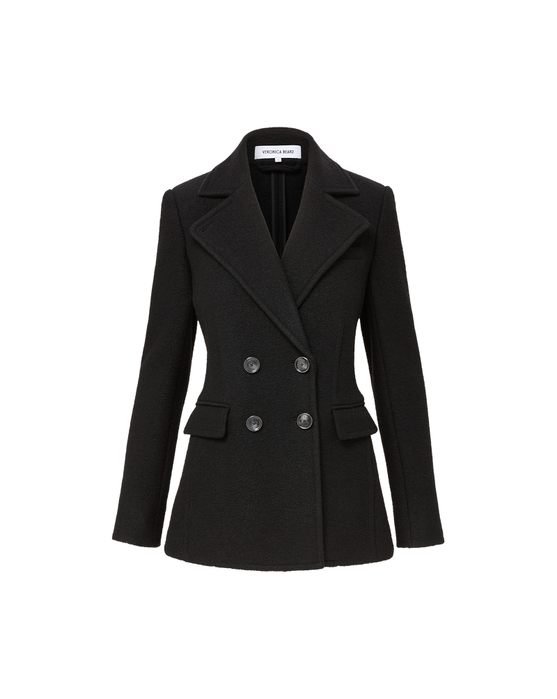 Veronica Beard Duran Wool Coat - Black