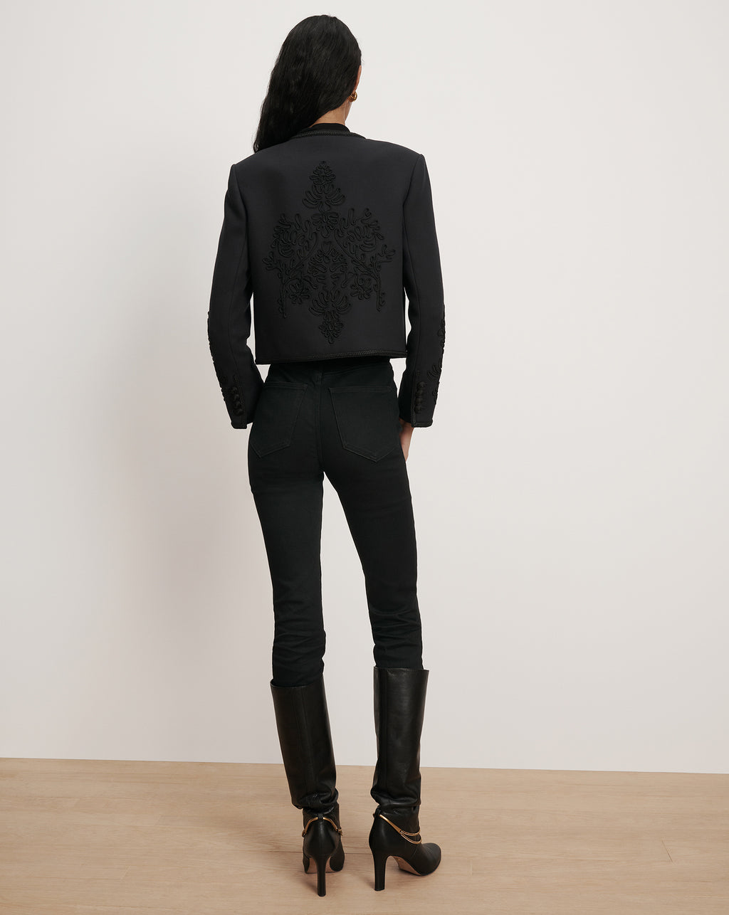 Veronica Beard Latrell Embroidered Jacket - Navy