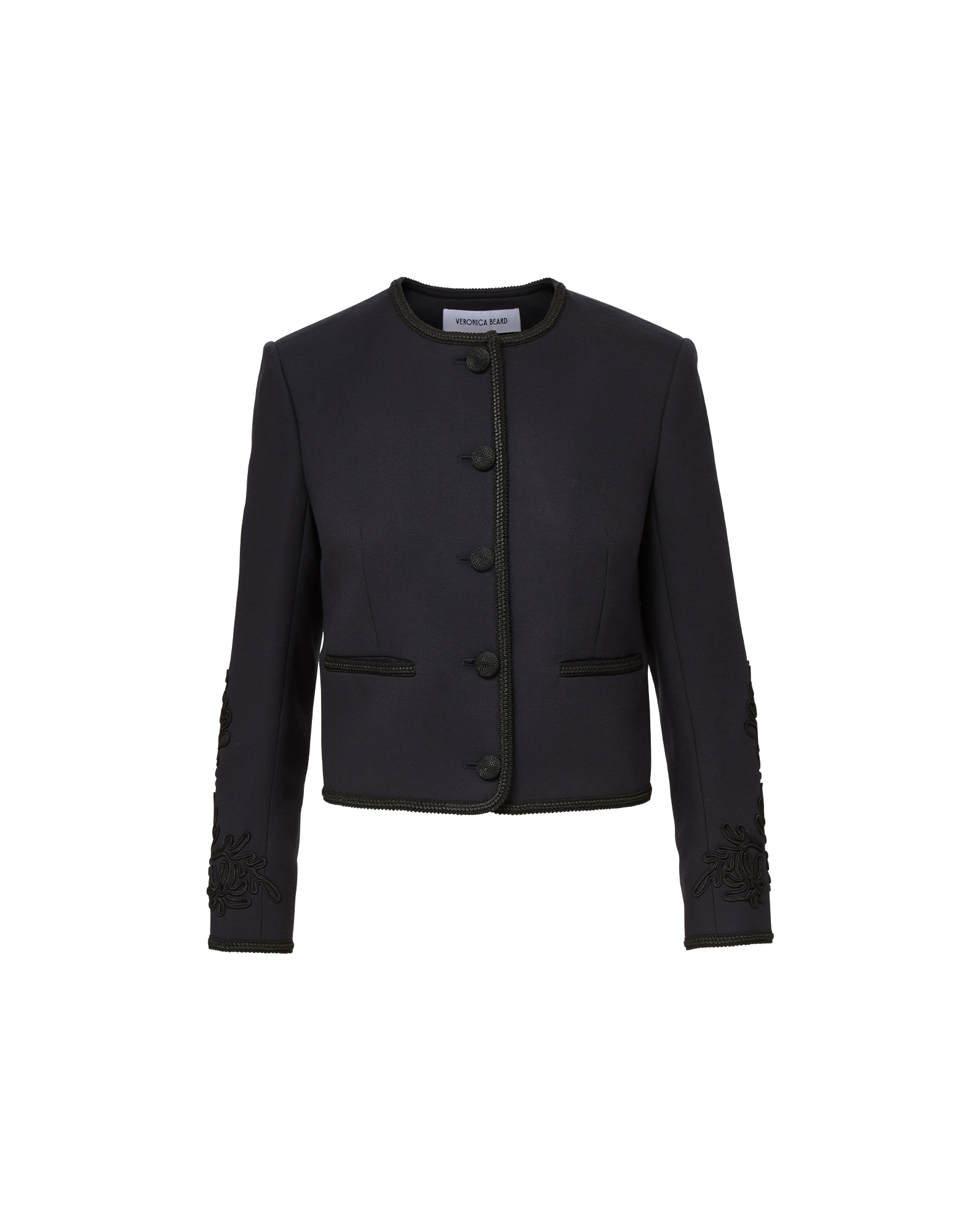 Veronica Beard Latrell Embroidered Jacket - Navy