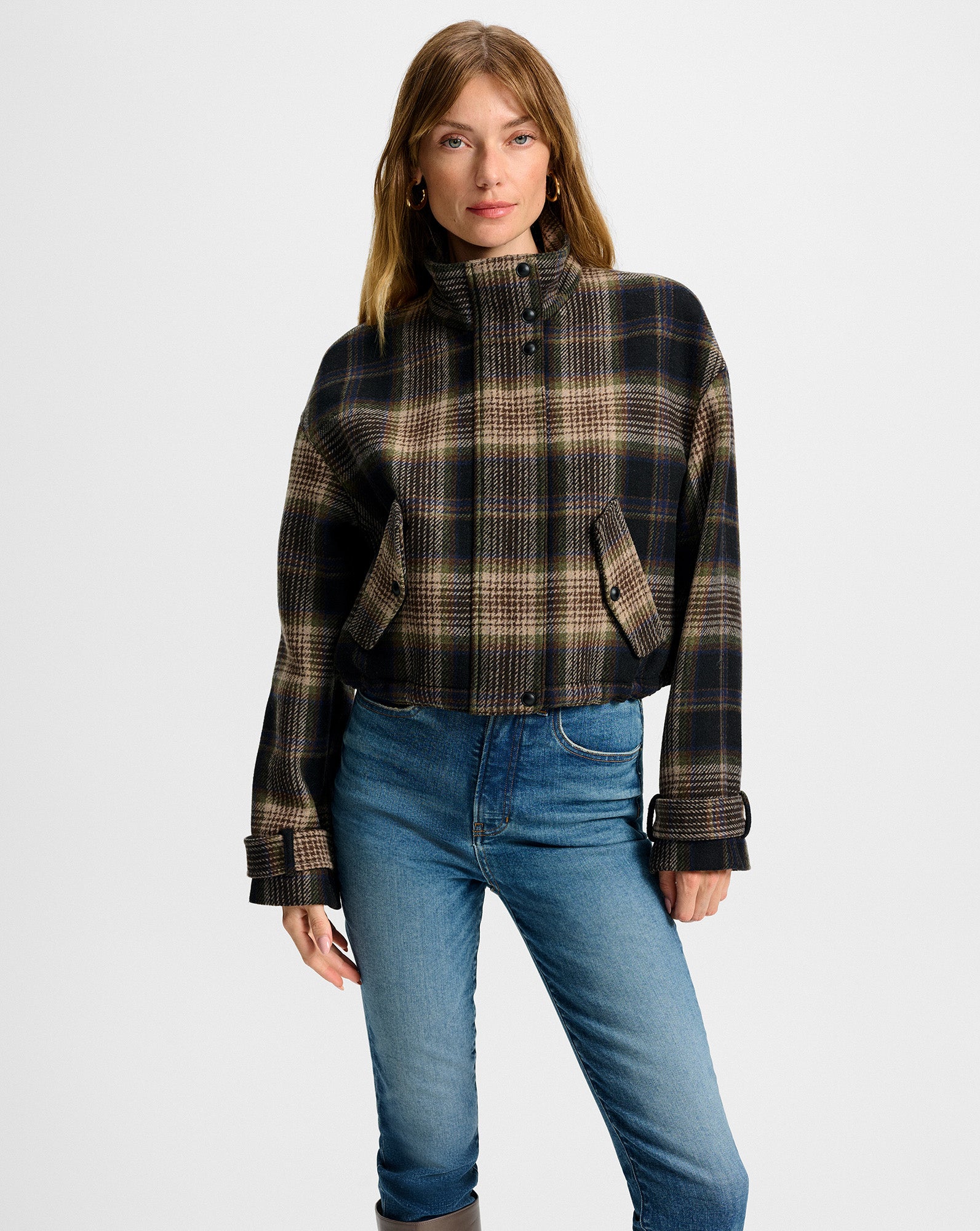 Veronica Beard Bateman Plaid Jacket - Black Multi
