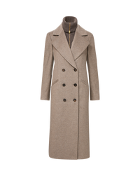 Veronica Beard Seth Wool-Cashmere Dickey Coat - Taupe Melange