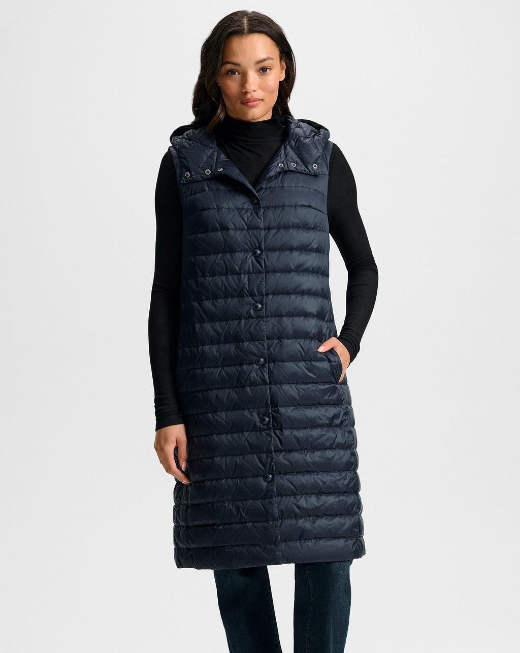 Veronica Beard Westbrook Down Puffer Vest - Navy