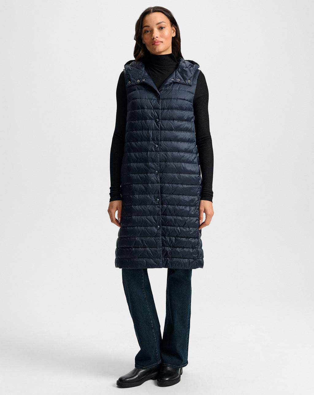 Veronica Beard Westbrook Down Puffer Vest - Navy