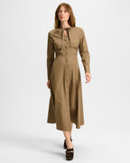 Veronica Beard Honora Midi Shirtdress - Lichen