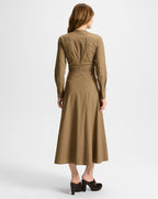 Veronica Beard Honora Midi Shirtdress - Lichen