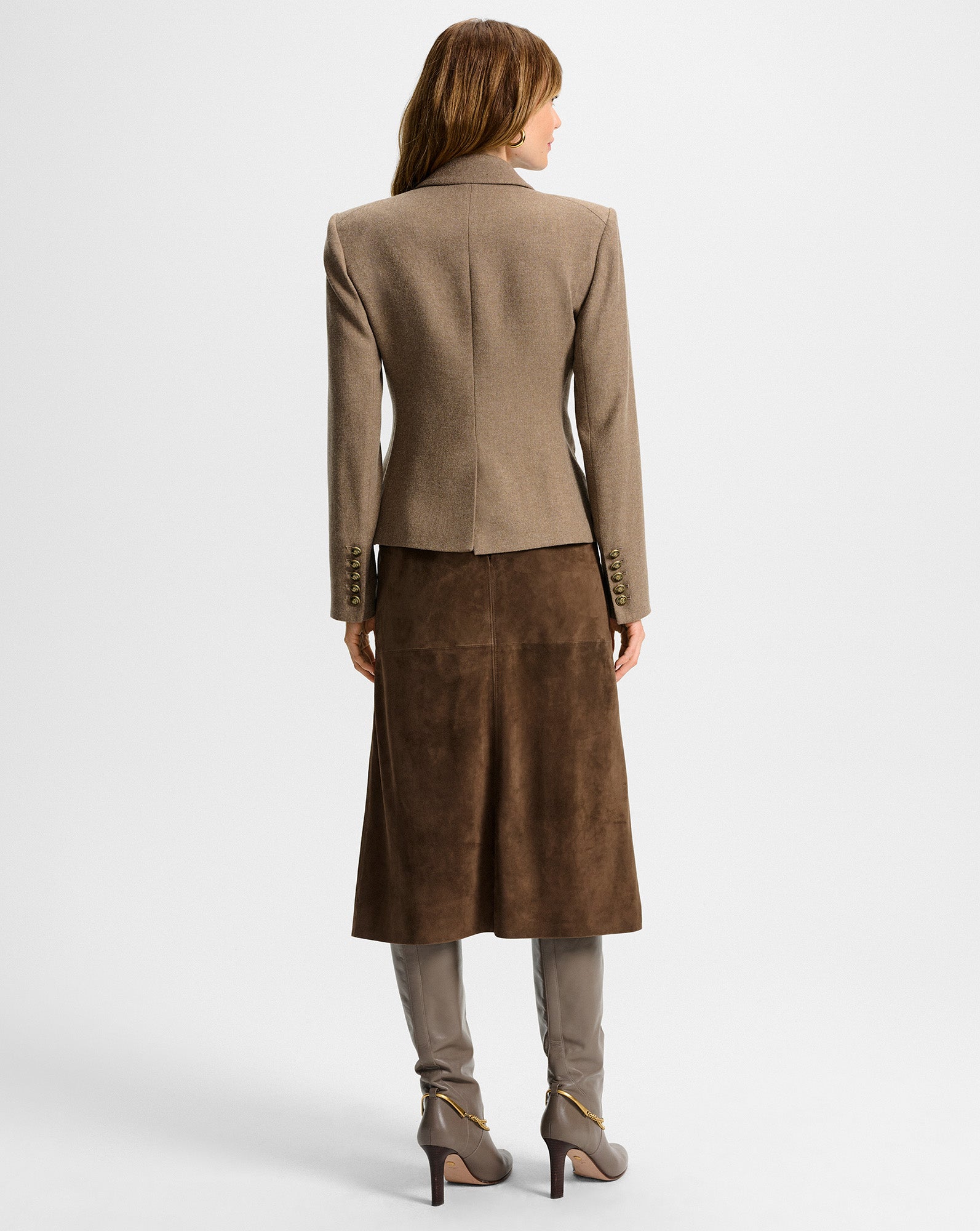 Veronica Beard Rickie Cropped Dickey Jacket - Lichen Melange