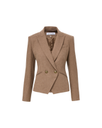 Veronica Beard Rickie Cropped Dickey Jacket - Lichen Melange