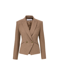Veronica Beard Rickie Cropped Dickey Jacket - Lichen Melange